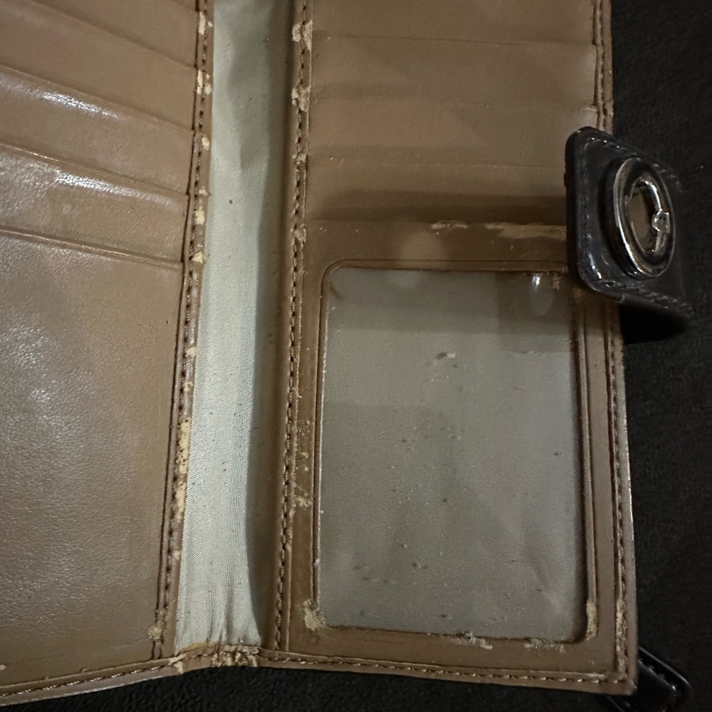 Coach Y2K Signature Brown cc slim turnlock wallet. *see description and photos - Picture 6 of 8